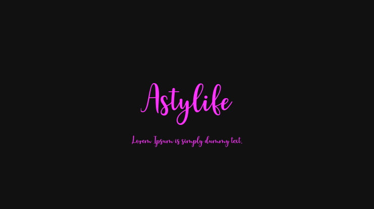 Astylife Font