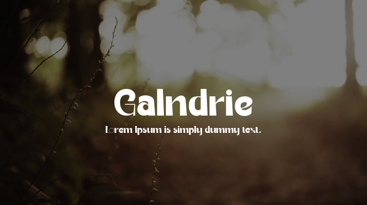 Galndrie Font Family