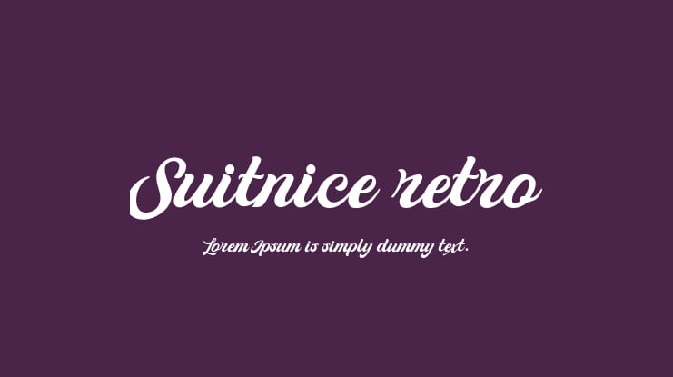 Suitnice retro Font