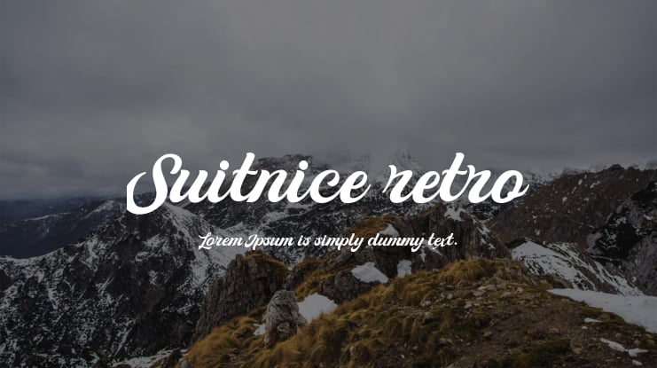 Suitnice retro Font