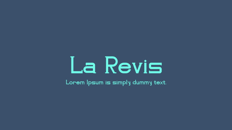 La Revis Font Family