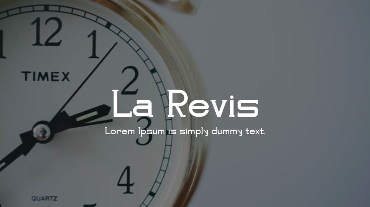 La Revis Font Family