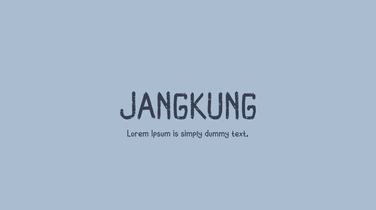 JANGKUNG Font Family