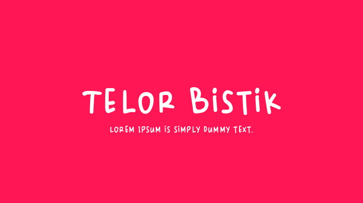 Telor Bistik Font