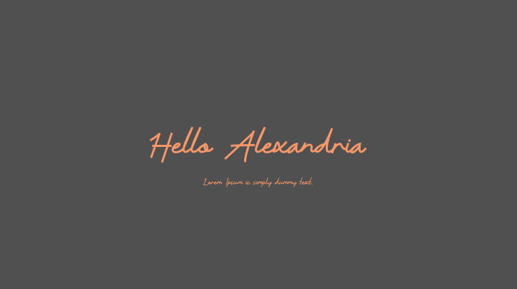 Hello Alexandria Font