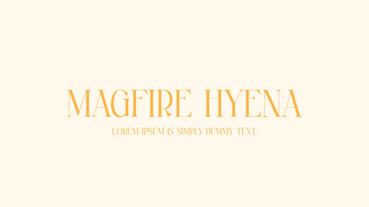 MAGFIRE HYENA Font