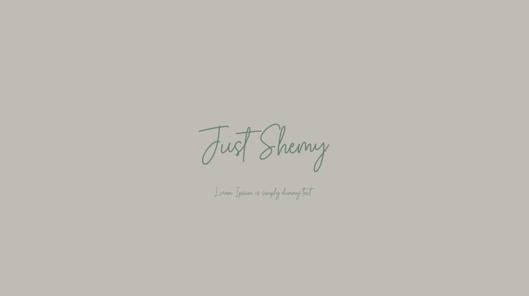 Just Shemy Font