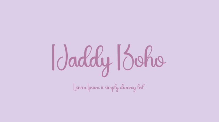 Daddy Boho Font