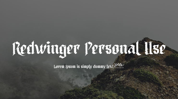 Redwinger Personal Use Font