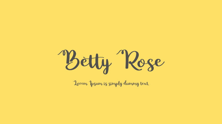 Betty Rose Font