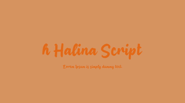 h Halina Script Font