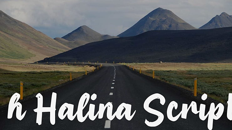 h Halina Script Font