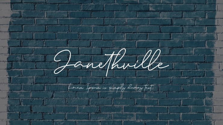 Janethville Font