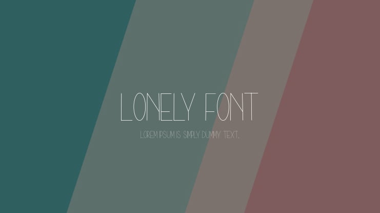 lonely font