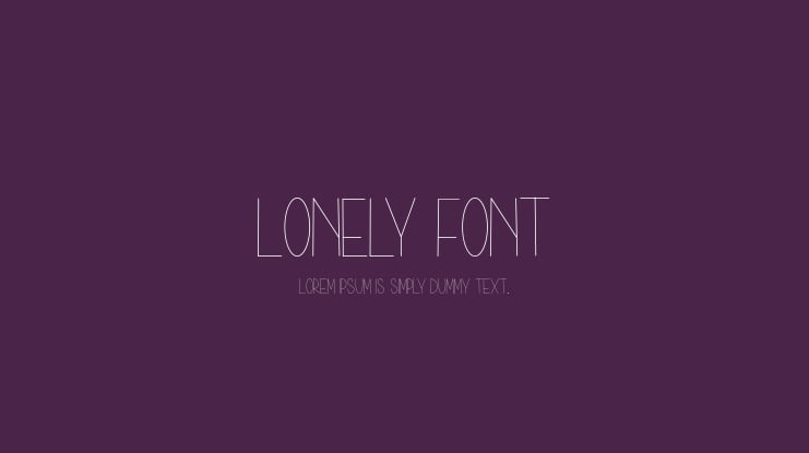 lonely font