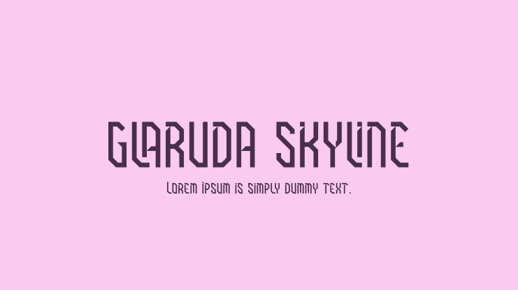 GLARUDA SKYLINE Font