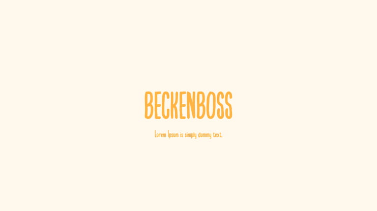 BECKENBOSS Font