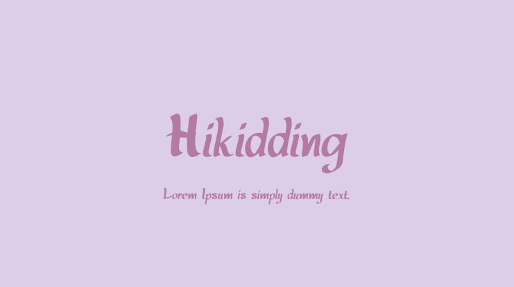 Hikidding Font