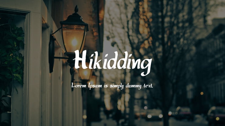 Hikidding Font