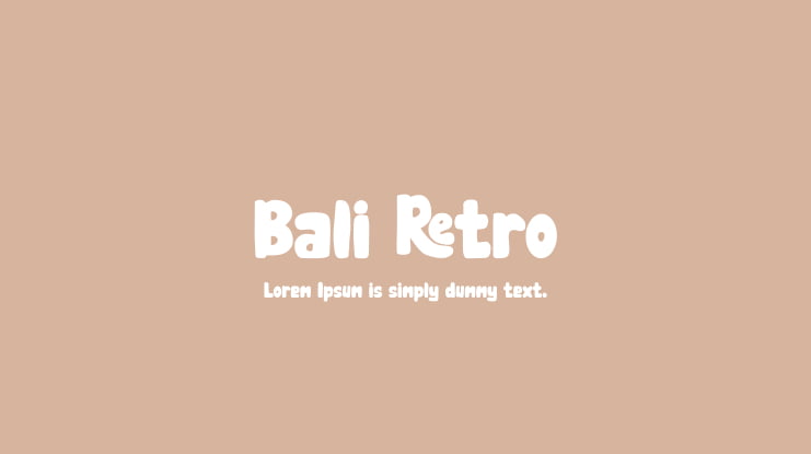 Bali Retro Font