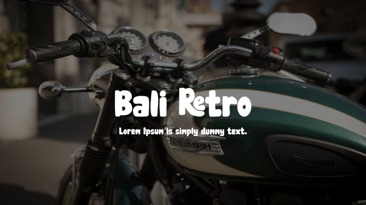 Bali Retro Font