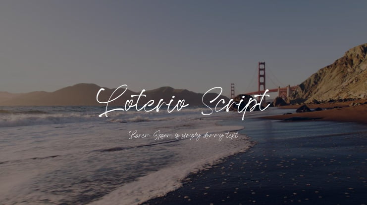 Loterio Script Font