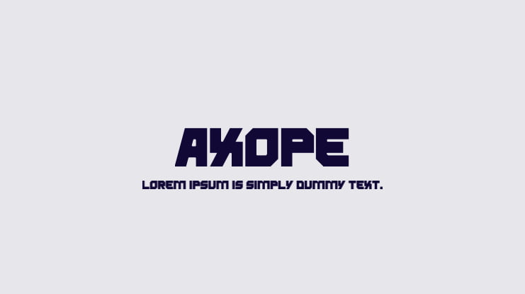 AXOPE Font