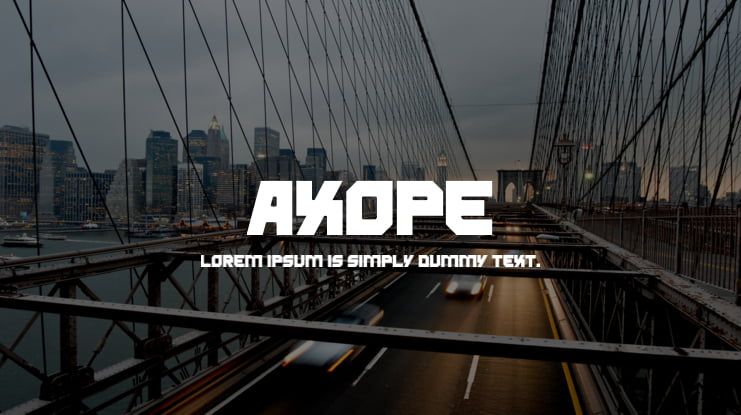 AXOPE Font