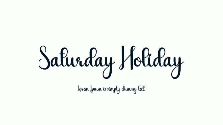 Saturday Holiday Font