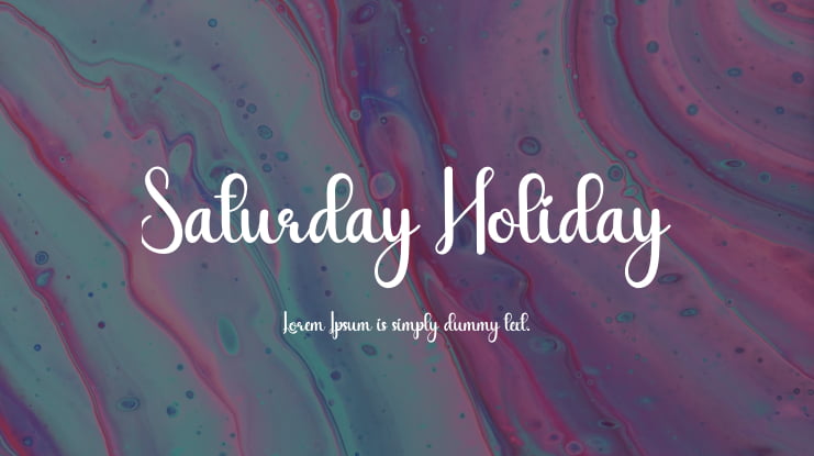 Saturday Holiday Font