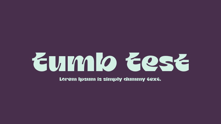 Tumb Test Font