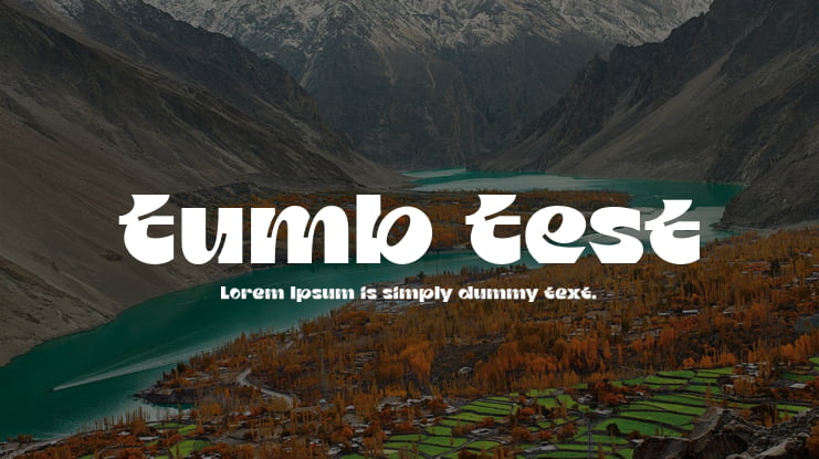 Tumb Test Font