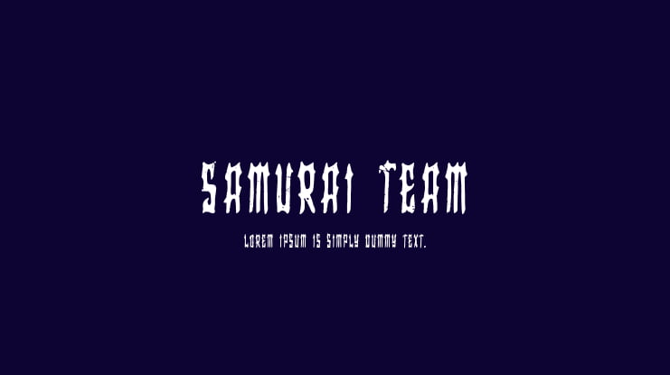 Samurai Team Font