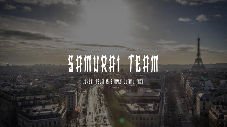 Samurai Team Font