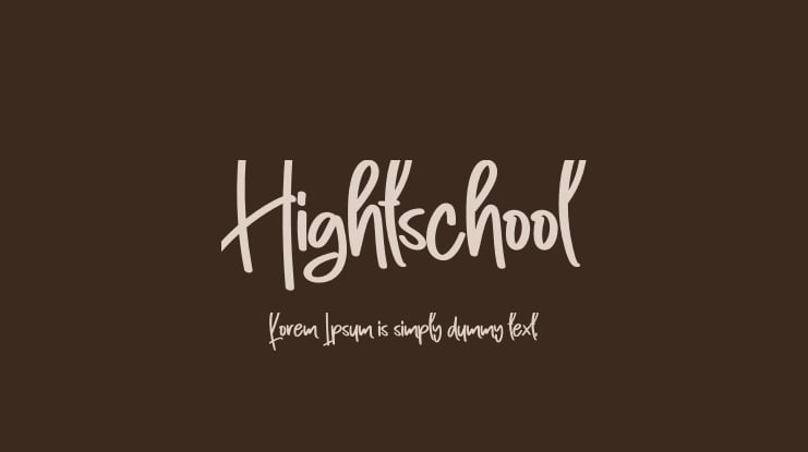 Hightschool Font