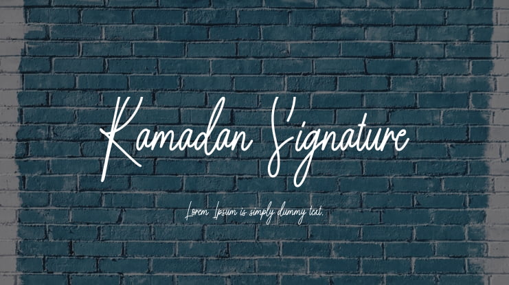 Ramadan Signature Font