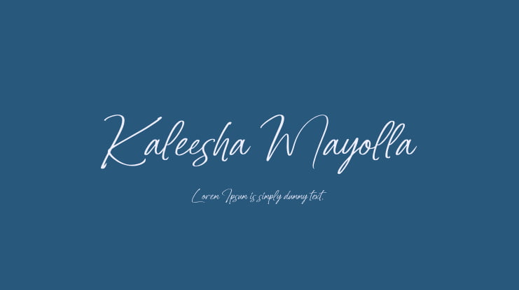 Kaleesha Mayolla Font