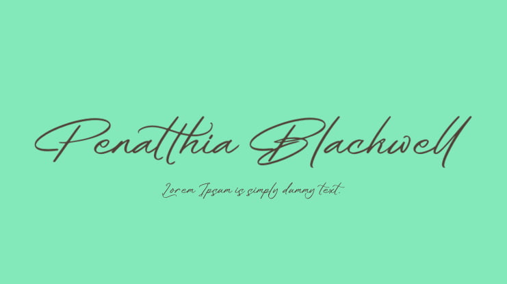 Penatthia Blackwell Font