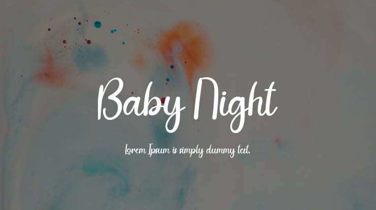 Baby Night Font