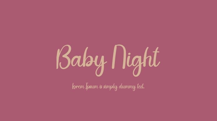 Baby Night Font