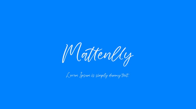 Mattenlly Font