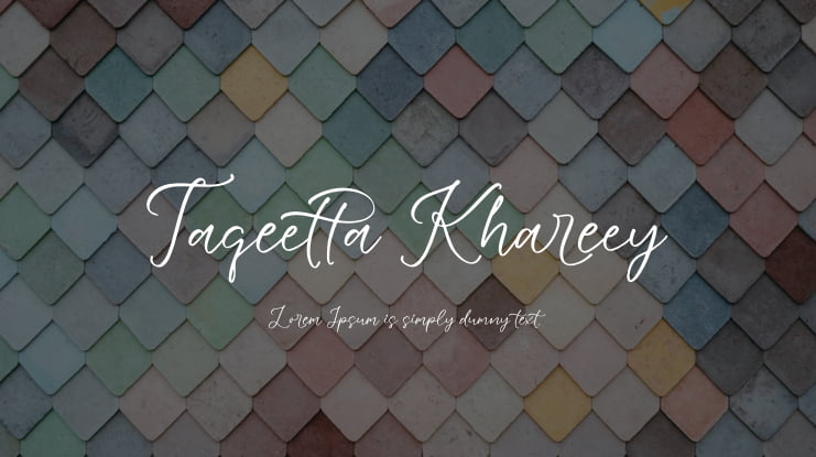 Taqeetta Khareey Font