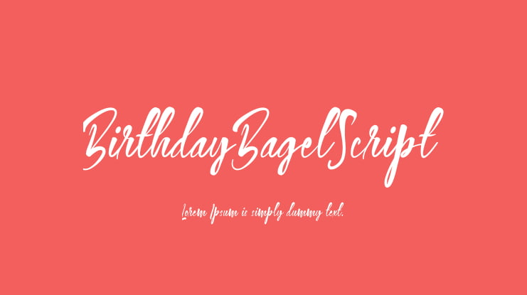 BirthdayBagelScript Font