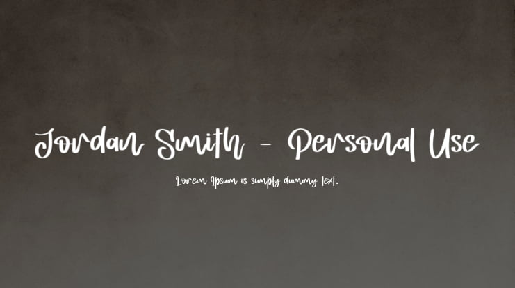 Jordan Smith - Personal Use Font