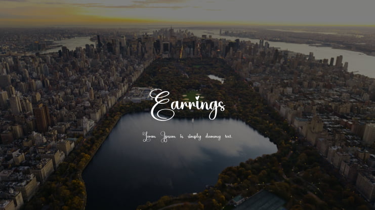 Earrings Font