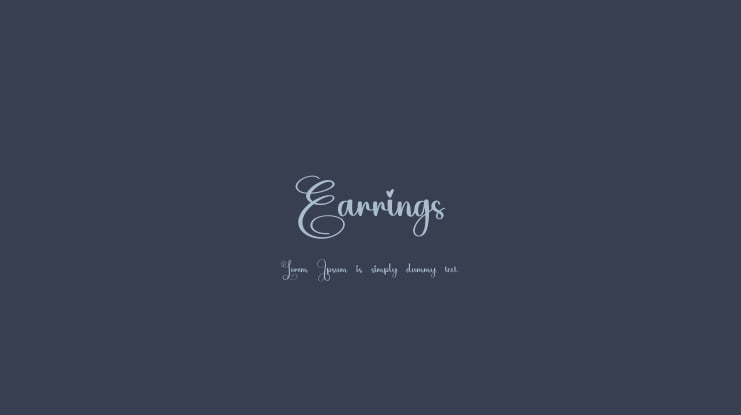 Earrings Font