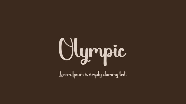 Olympic Font