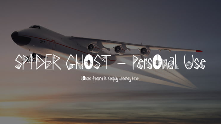 SPIDER GHOST - Personal Use Font