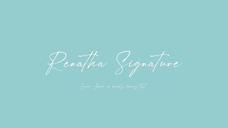 Renatha Signature Font