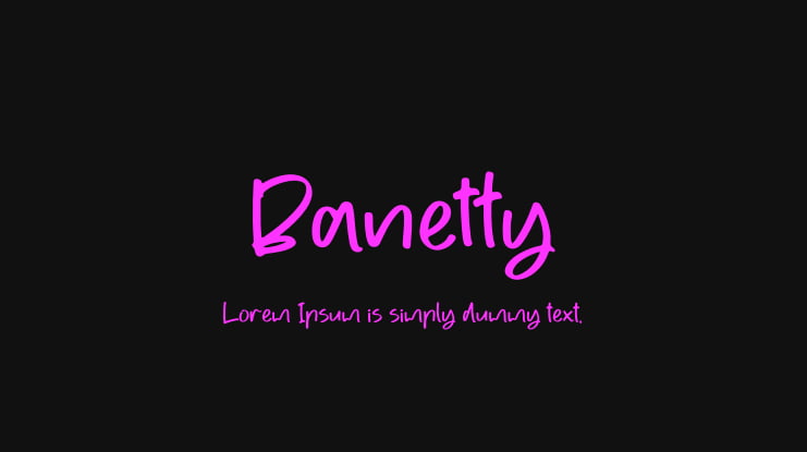 Banetty Font